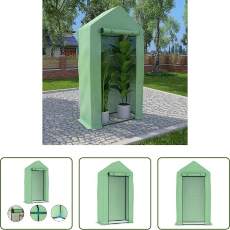 vidaXL Protezione piante -  Serra con Struttura in Acciaio 0,5 m² 1x0,5x1,9 m