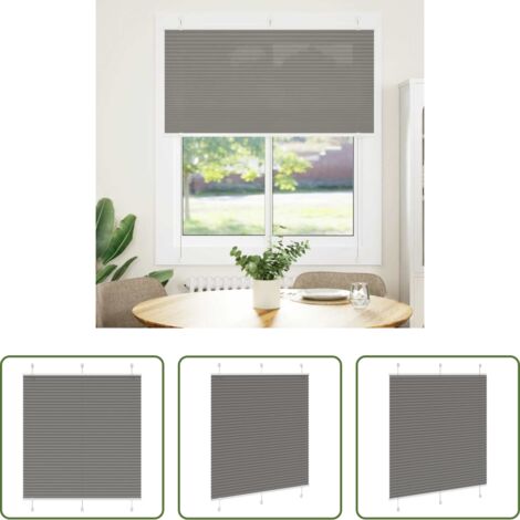 vidaXL Protezione solare -  Tenda Plissettata Antracite 120x100cm Larghezza Tessuto 119,4cm