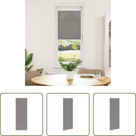 vidaXL Protezione solare -  Tenda Plissettata Antracite 40x150 cm Larghezza Tessuto 39,4 cm