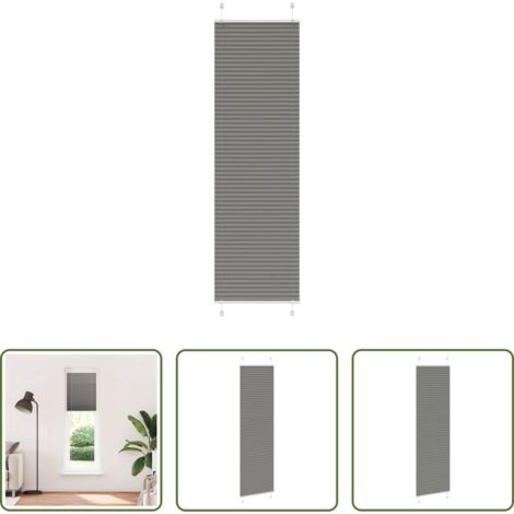 vidaXL Protezione solare -  Tenda Plissettata Antracite 60x200 cm Larghezza Tessuto 59,4 cm