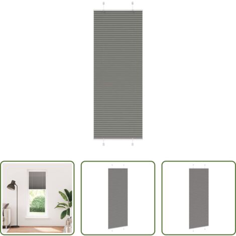 vidaXL Protezione solare -  Tenda Plissettata Antracite 80x200 cm Larghezza Tessuto 79,4 cm