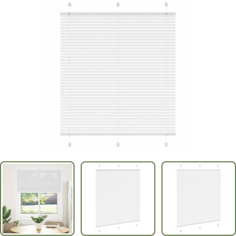 vidaXL Protezione solare -  Tenda Plissettata Bianca 120x150 cm Larghezza Tessuto 119,4 cm