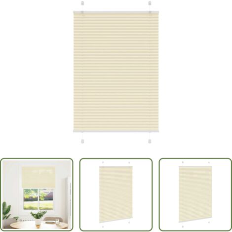 vidaXL Protezione solare -  Tenda Plissettata Crema 100x100 cm Larghezza Tessuto 99,4 cm