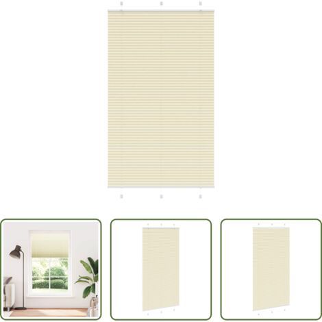 vidaXL Protezione solare -  Tenda Plissettata Crema 110x200 cm Larghezza Tessuto 109,4 cm