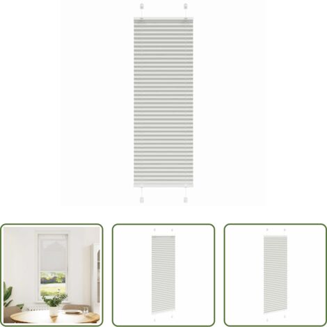 vidaXL Protezione solare -  Tenda Plissettata Grigio Chiaro 50x100 cm Larghezza Tessuto
