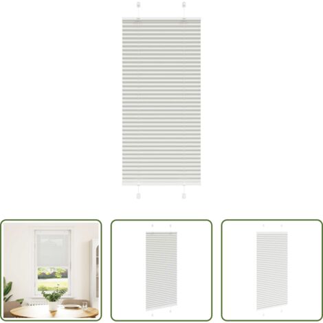 vidaXL Protezione solare -  Tenda Plissettata Grigio Chiaro 60x100 cm Larghezza Tessuto