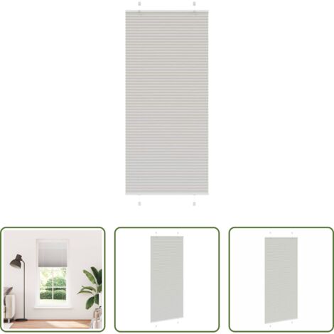 vidaXL Protezione solare -  Tenda Plissettata Grigio Chiaro 90x200 cm Larghezza Tessuto