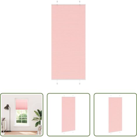 vidaXL Protezione solare -  Tenda Plissettata Rosa 100x200 cm Larghezza Tessuto 99,4 cm