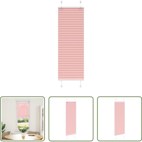vidaXL Protezione solare -  Tenda Plissettata Rosa 40x100 cm Larghezza Tessuto 39,4 cm
