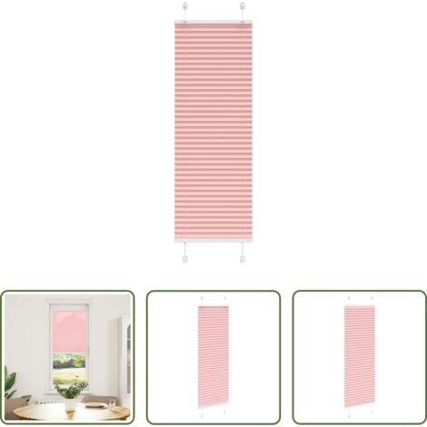 vidaXL Protezione solare -  Tenda Plissettata Rosa 45x150 cm Larghezza Tessuto 44,4 cm