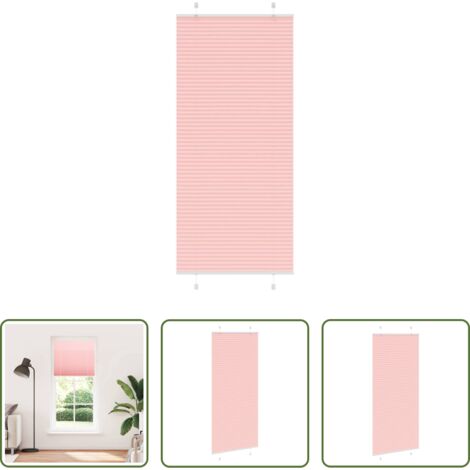 vidaXL Protezione solare - Tenda Plissettata Rosa 95x200 cm Larghezza Tessuto 94,4 cm