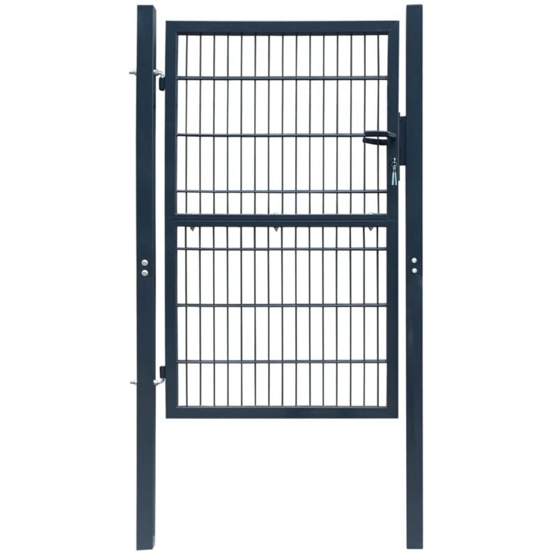 

Puerta de valla de acero gris antracita 106x248 cm - Antracita - Vidaxl