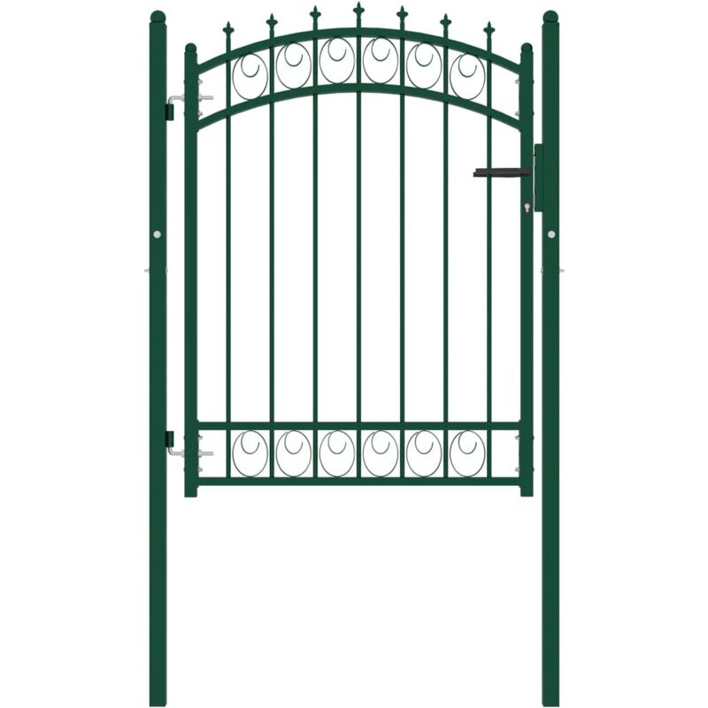 

Puerta de valla con picos acero verde 100x125 cm - Verde - Vidaxl