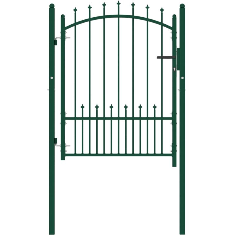 

Puerta de valla con picos acero verde 100x125 cm - Verde - Vidaxl