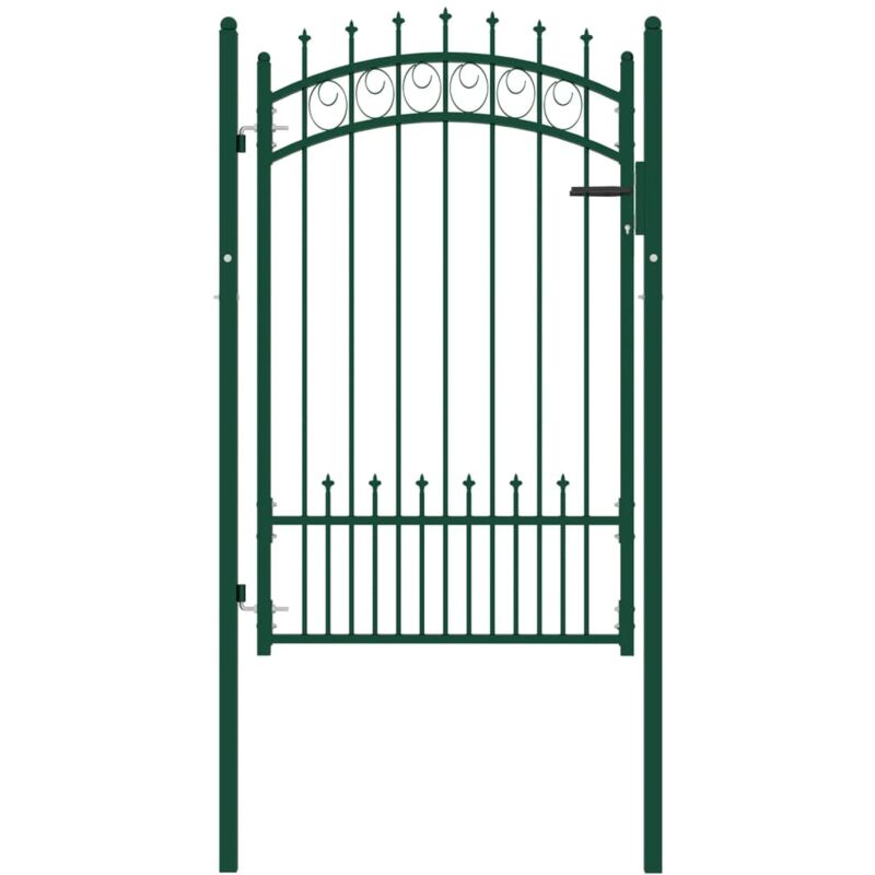 

Puerta de valla con picos acero verde 100x150 cm - Verde - Vidaxl