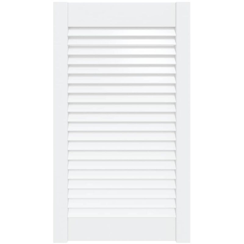 

Puerta tipo persiana madera maciza de pino blanco 69x39,4cm - Blanco - Vidaxl