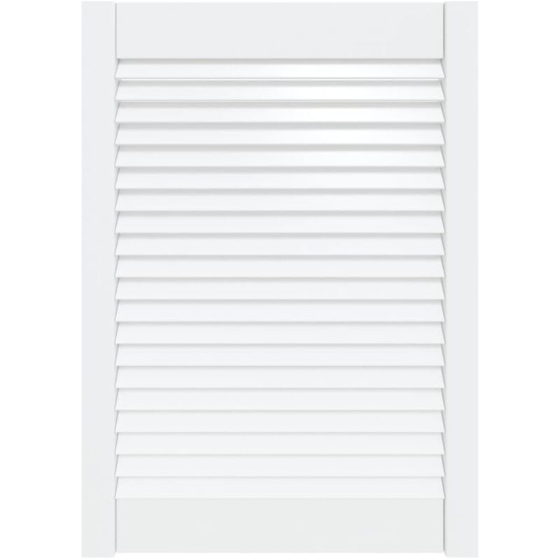 

Puerta tipo persiana madera maciza de pino blanco 69x49,4cm - Blanco - Vidaxl