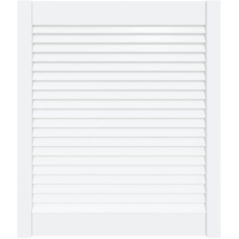 

Puerta tipo persiana madera maciza de pino blanco 69x59,4cm - Blanco - Vidaxl