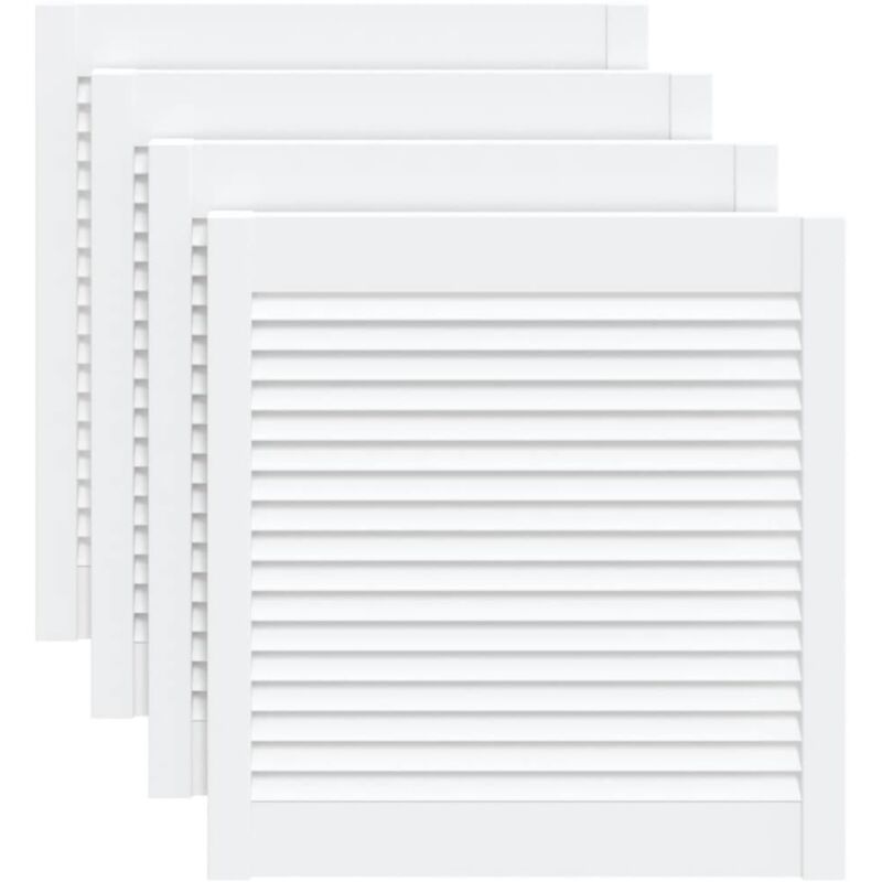 

Puertas persiana 4 uds madera maciza pino blanco 61,5x59,4cm - Blanco - Vidaxl