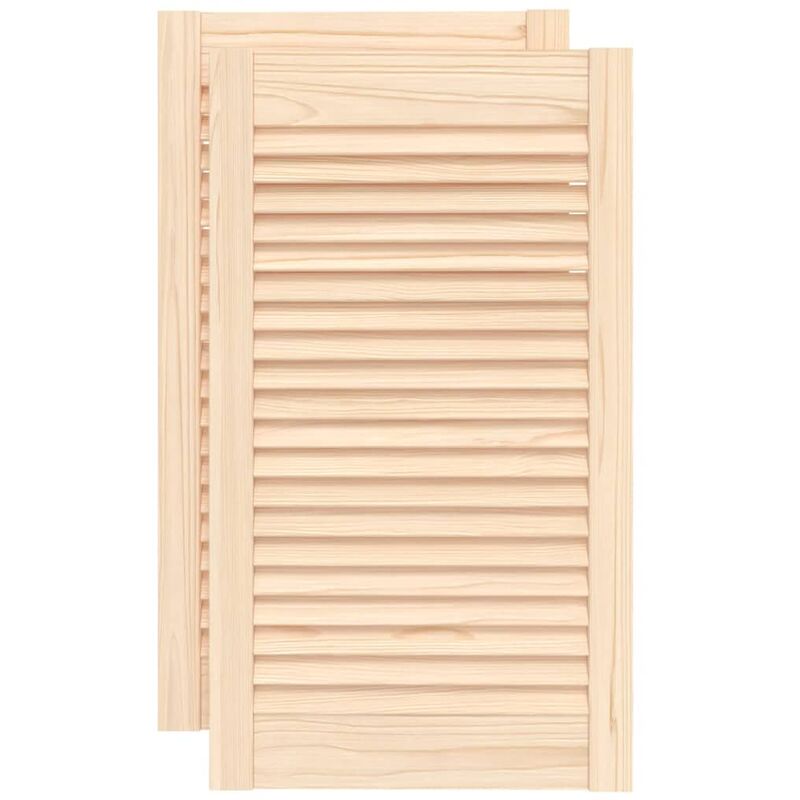 

Puertas tipo persiana 2 uds madera maciza de pino 69x39,4cm - Marrón - Vidaxl