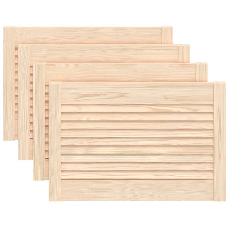 

Puertas tipo persiana 4 uds madera maciza de pino 39,5x59,4cm - Marrón - Vidaxl