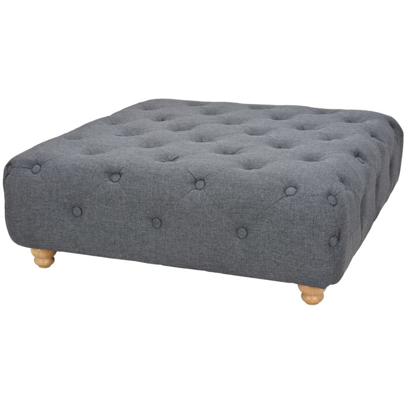 

Puf de Tela 80x80x30 cm Gris Oscuro - Gris - Vidaxl
