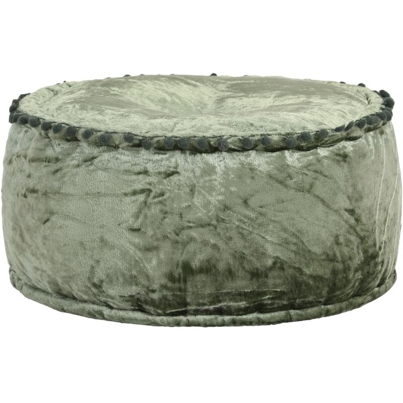 

vidaXL Puf Redondo Terciopelo 40x20 cm Verde - Verde