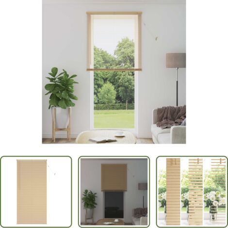 vidaXL PVC -  Persiana Veneciana Marrón Claro con Patrón 213 x 80 cm PVC