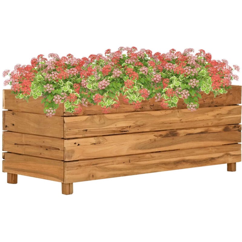 Vidaxl - Raised Bed 100x40x38 cm Recycled Teak Wood and Steel