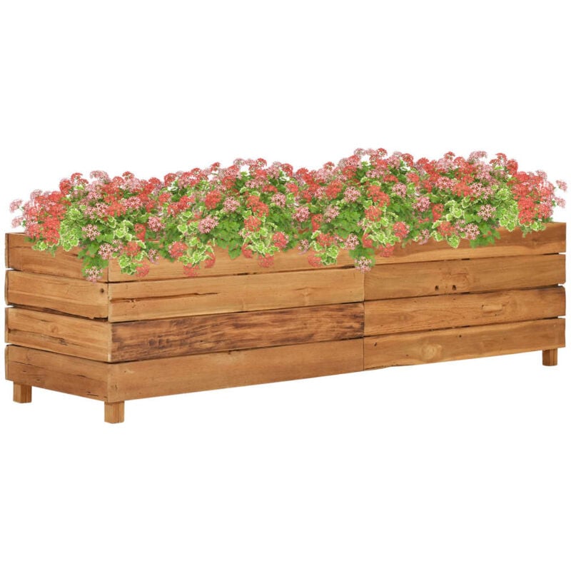 Vidaxl - Raised Bed 150x40x38 cm Recycled Teak Wood and Steel