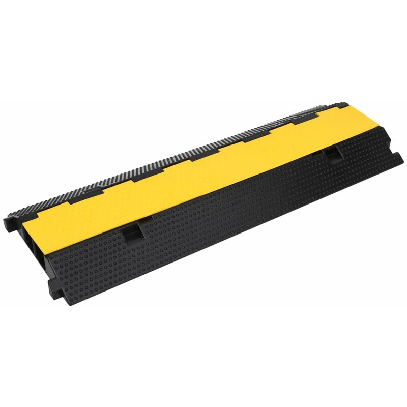 

vidaXL Rampa de protección de cable 2 canales 100 cm goma