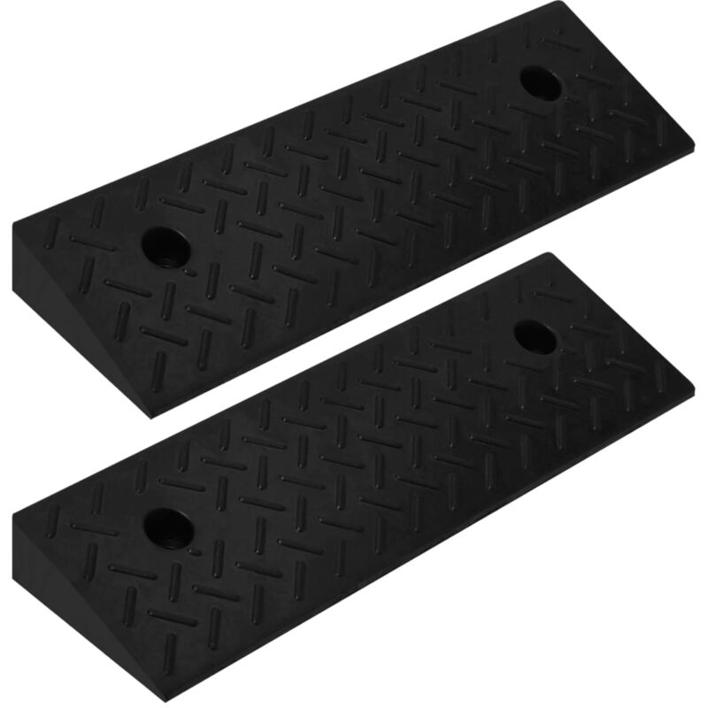 

Vidaxl - Rampas para bordillos 2 unidades goma 50x17,5x5 cm