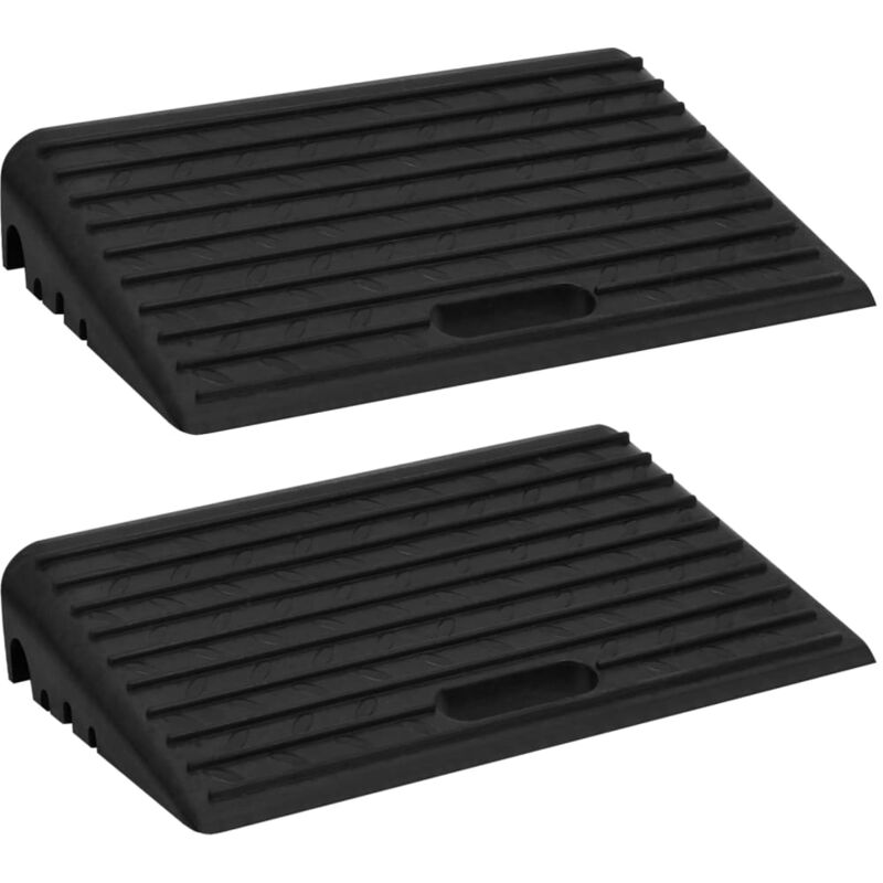 

vidaXL Rampas para bordillos 2 unidades goma 50x30x11 cm