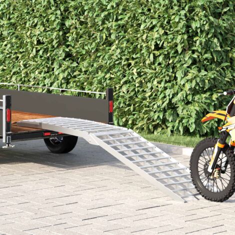 vidaXL Rampe de moto 680 kg Argenté 230 x 44 x 5 cm Aluminium