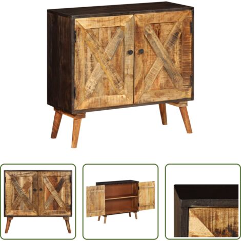 vidaXL Buffet Bois d'Acacia Massif Bahut Commode Vaisselier Meuble Ran