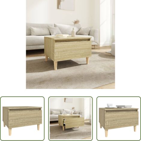 vidaXL Rangement -  Table d'appoint Chêne sonoma 50x46x35 cm Bois d'ingénierie
