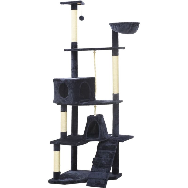 

vidaXL Rascador para gatos con postes de sisal 191 cm azul - Azul