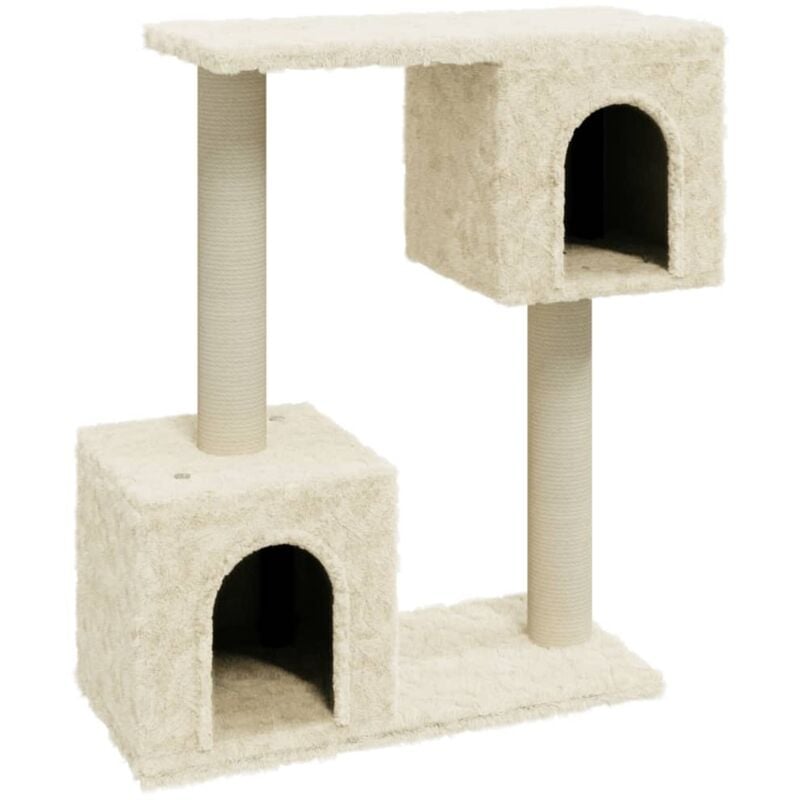 

vidaXL Rascador para gatos con postes de sisal 60 cm crema - Crema