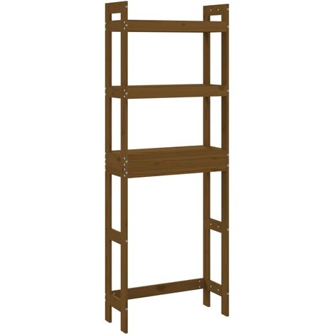 vidaXL Rastrelliera da Bagno Ambra 63x26x171 cm Legno Massello Pino