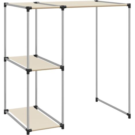 vidaXL Rastrelliera per Lavatrice Crema 87x55x90,5 cm Ferro