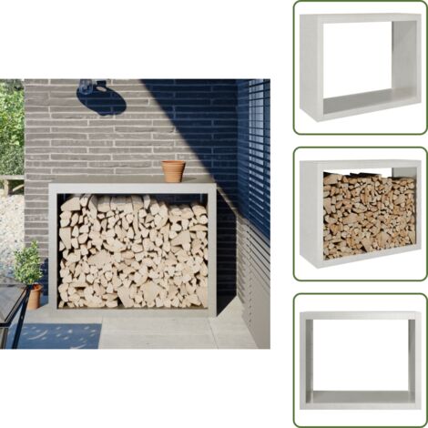 - vidaXL Rastrelliera per Legna da Ardere 100x40x80 cm in Acciaio Inox -