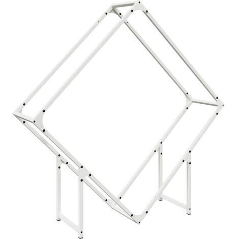 vidaXL Rastrelliera per Legna da Ardere Bianca 100x25x100 cm