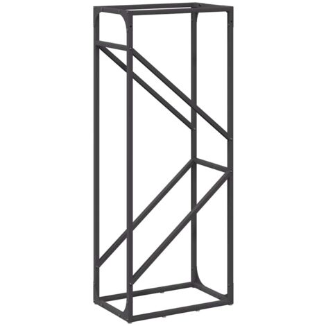 vidaXL Rastrelliera per Legna da Ardere Nera 40x25x100 cm