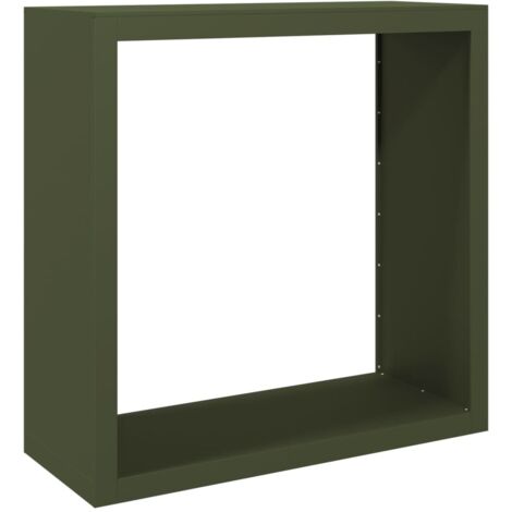 vidaXL Rastrelliera per Legna da Ardere Verde 100x40x100 cm in Acciaio
