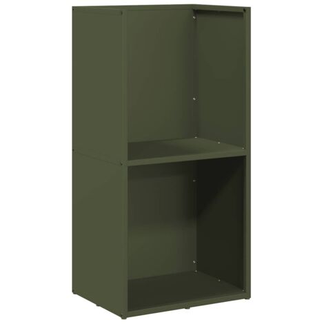 vidaXL Rastrelliera per Legna da Ardere Verde Oliva 40x30x80 cm