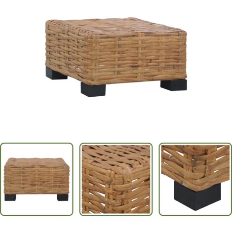 vidaXL Rattan naturale -  Tavolino da Salotto 47x47x28 cm in Rattan Naturale