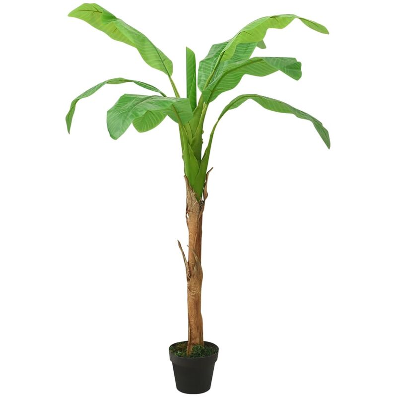 

vidaXL Árbol bananero artificial con macetero 125 cm verde - Verde