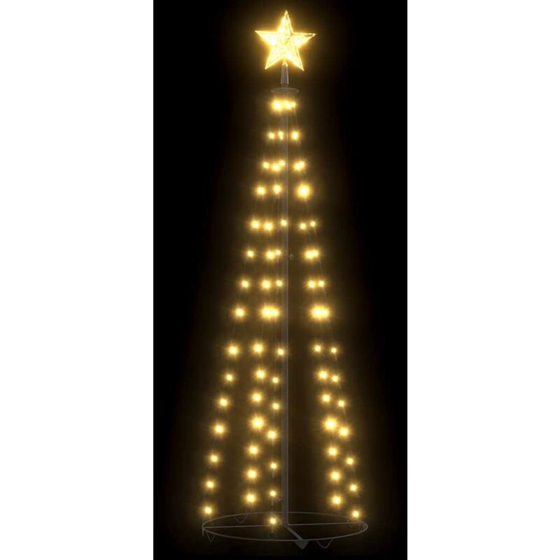 

Árbol de cono de Navidad blanco cálido 84 LED adorno 50x150 cm - Vidaxl