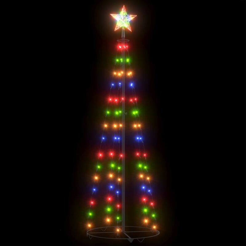 

Árbol de cono de Navidad colorido 70 LED adorno 50x120 cm - Vidaxl