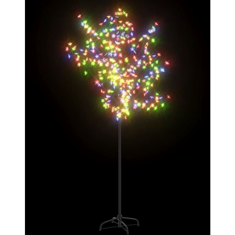 

Árbol de Navidad 200 LEDs de colores flores de cerezo 180 cm - Negro - Vidaxl